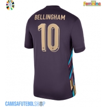 Camisa de time de futebol Inglaterra Jude Bellingham #10 Replicas 2º Equipamento Feminina Europeu 2024 Manga Curta